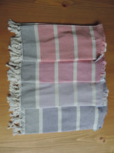 Load image into Gallery viewer, Personalized Beach Towel handmade in organic turkish cotton with terry lining (1)
